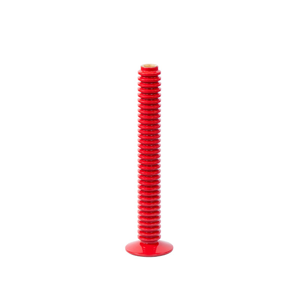 Mattie Tall Spiral Taper Candle Holder - 13" - Red
