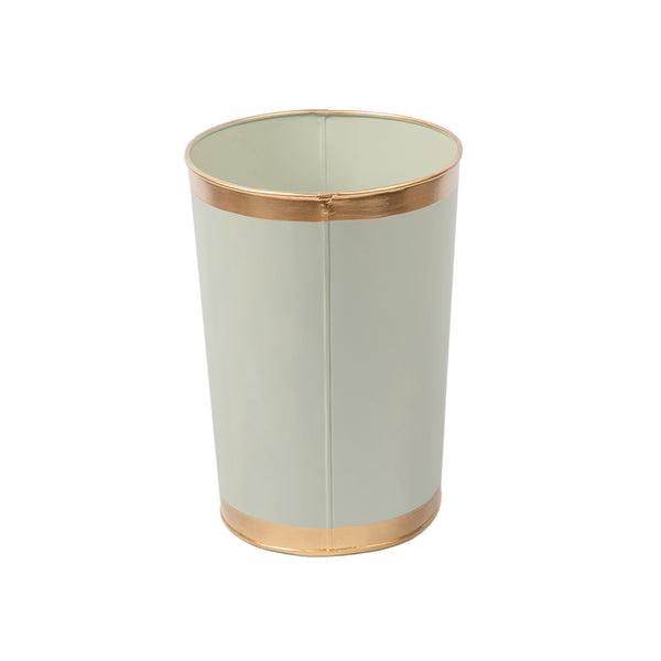 Mattie Oval Wastebasket - Sage Green