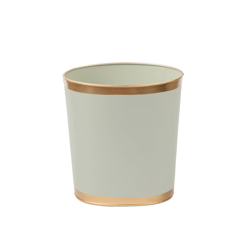 Mattie Oval Wastebasket - Sage Green