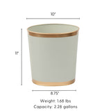 Mattie Oval Wastebasket - Sage Green