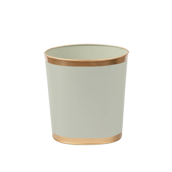 Mattie Oval Wastebasket - Sage Green