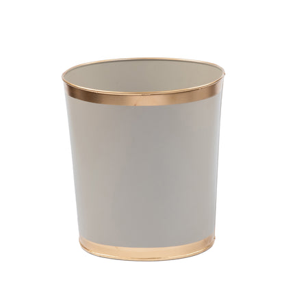 Woven Enameled Square Wastebasket