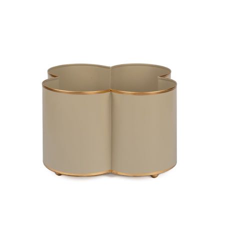 Paws & Claws Fluted Square Cachepot Planter Taupe