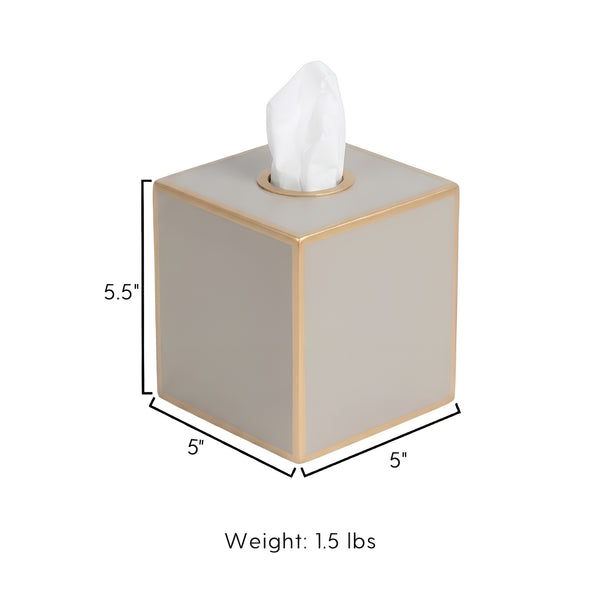 Mattie Tissue Box Cover Taupe