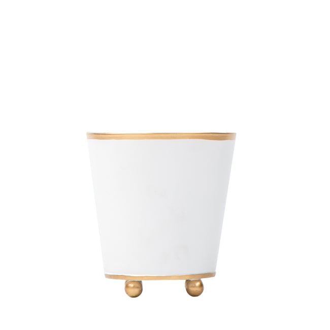 Mattie Round Cachepot Planter White