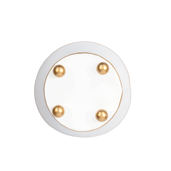 Mattie Round Cachepot Planter White