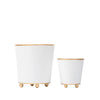 Mattie Round Cachepot Planter White