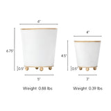 Mattie Round Cachepot Planter White