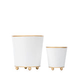 Mattie Round Cachepot Planter White