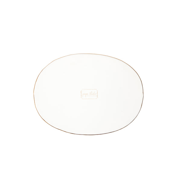 Mattie Oval Wastebasket White