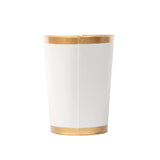 Mattie Oval Wastebasket White