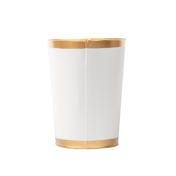 Mattie Oval Wastebasket White