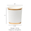 Mattie Oval Wastebasket White