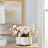 Mattie Quatrefoil Cachepot Planter White