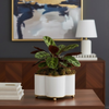 Mattie Quatrefoil Cachepot Planter White
