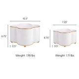 Mattie Quatrefoil Cachepot Planter White