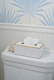 Mattie Rectangular Tissue Box Cover - White