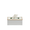 Mattie Rectangular Tissue Box Cover - White