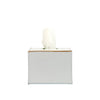 Mattie Rectangular Tissue Box Cover - White