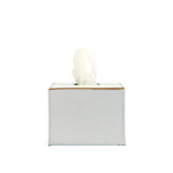 Mattie Rectangular Tissue Box Cover - White