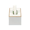 Mattie Rectangular Tissue Box Cover - White