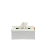 Mattie Rectangular Tissue Box Cover - White