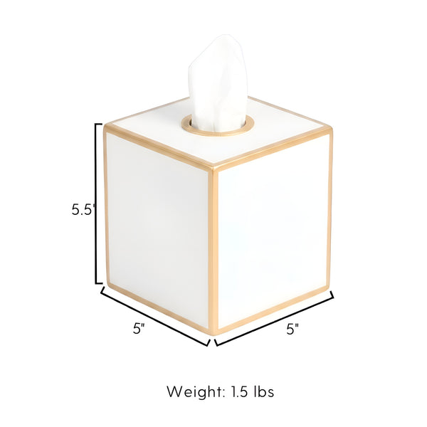 Mattie Tissue Box Cover White