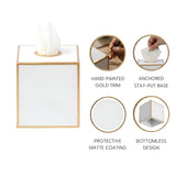 Mattie Tissue Box Cover White