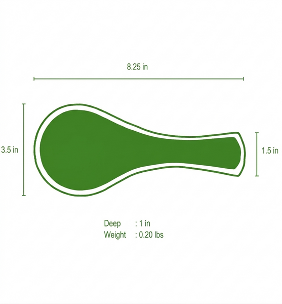 Gracie Spoon Rest - Mango Wood & Enamel - White