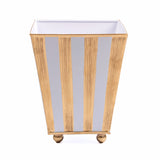 Brushed Stripe Hand Painted Square Cachepot Planter