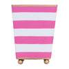 Horizontal Stripe Hand Painted Square Cachepot Planter