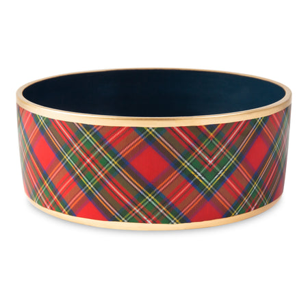 Cabana Stripe Enameled Pet Bowl - Blue & Light Blue