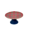 Royal Tartan Enameled Pedestal Stand