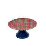 Royal Tartan Enameled Pedestal Stand