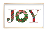 Joy Wreath Enameled Oliver Tray 8x12