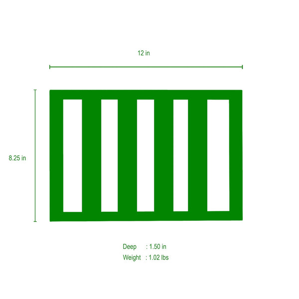 Gingham Enameled Oliver Tray 8x12 - Mariner