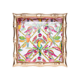 Bamboo Birds Enameled Chang Mai Tray 6x6