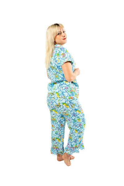 Wonderland Luxe Sateen Capri Pajama Set