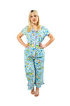 Wonderland Luxe Sateen Capri Pajama Set