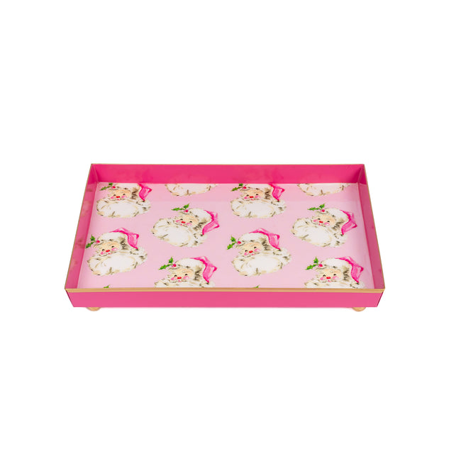 Jolly Santa Enameled Oliver Tray 8x12
