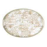 Garden Party Enameled Olivia Tray 14x20 - Taupe