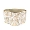 Garden Party Enameled Quatrefoil Cachepot Planter - Taupe