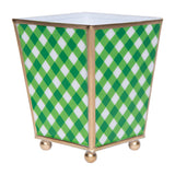 Kelly Gingham Enameled Square Cachepot Planter