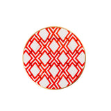 Cane Enameled Charger (4pk) - Red
