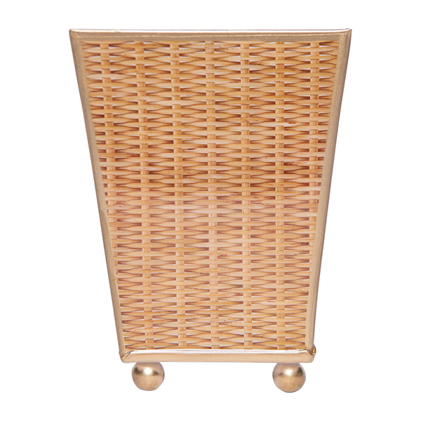 Rattan Enameled Square Cachepot Planter