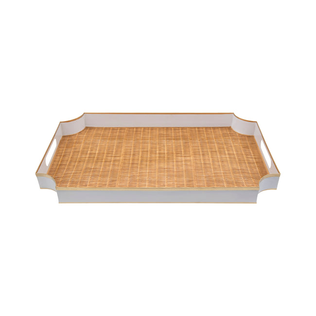 Rattan Enameled Jaye Tray