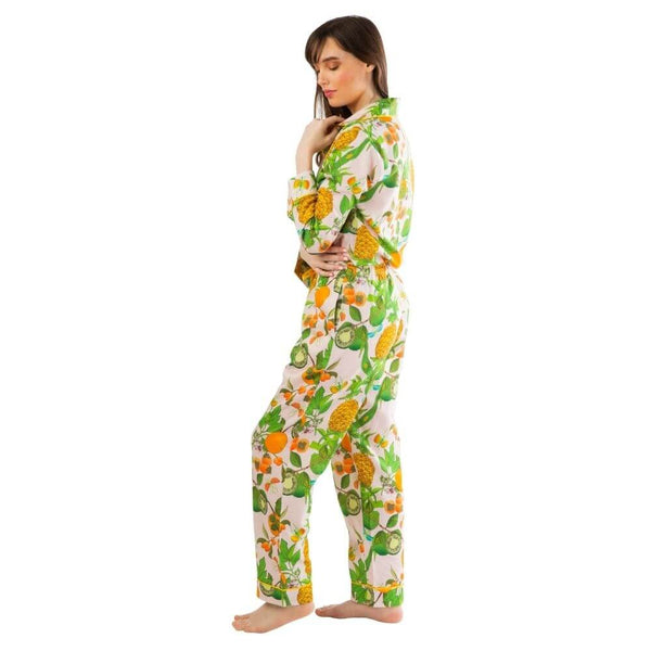 Pineapple Gardens Luxe Sateen Full Pajama Set