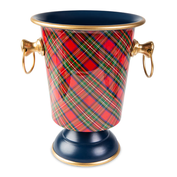 Royal Tartan Enameled Ice Bucket