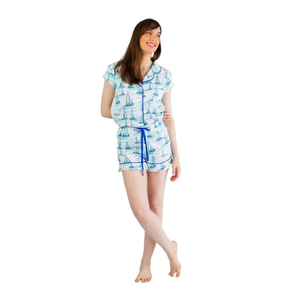 Sail Away Ruffled Pajama Summer Set